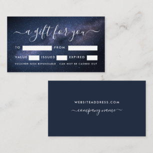 Magical Galaxy Gift Certificate Cards