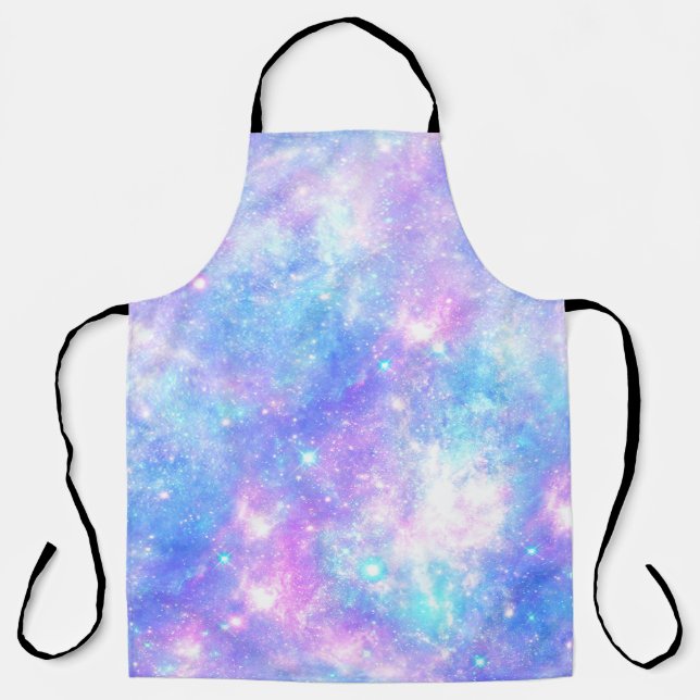 Magical Galaxy: Pink Blue Star Print Apron (Front)