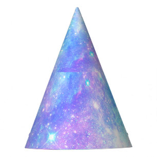 Magical Galaxy: Pink Blue Star Print Party Hat