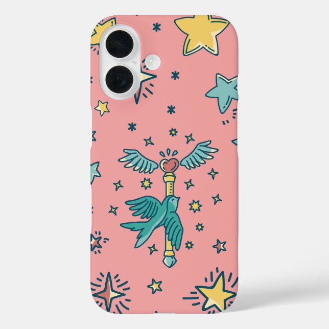 Magical Galaxy – Whimsical Stars & Wand Case-Mate iPhone Case (Back)