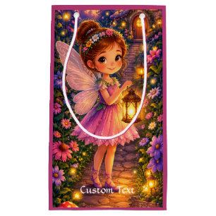 Magical Garden Fairy Lantern Birthday Custom Small Gift Bag