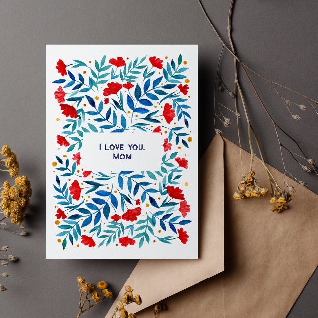Magical Garden Mother's Day I love you Mum Holiday Card (Creator Uploaded)