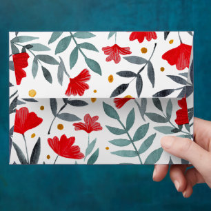 Magical garden - red and grey envelope