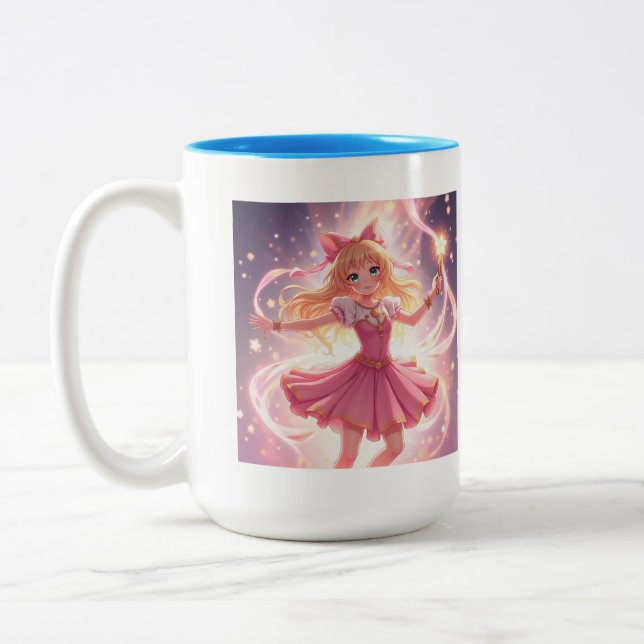 Magical Girl Transformation Two-Tone Coffee Mug (Left)