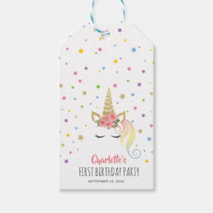 Magical Girly Unicorn & Stars Personalised Gift Tags