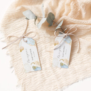 Magical Glitter Abstract Baby Shower Monogram Gift Tags