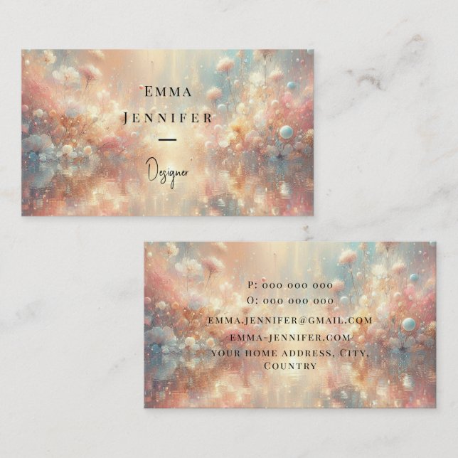 Magical glitter background business card (Front/Back)