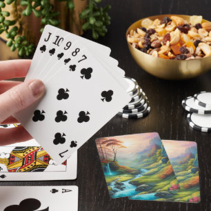 Magical Glowing Forest Nature Landscape Playing Cards