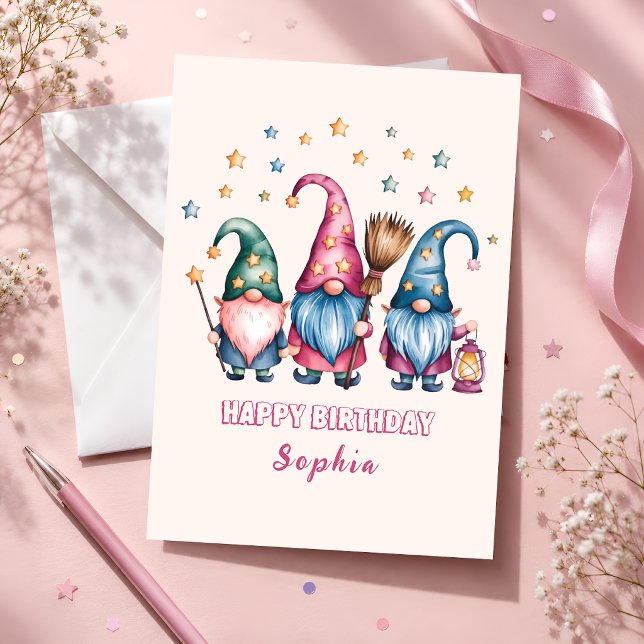 Magical Gnome Friends Birthday Card (Creator Uploaded)