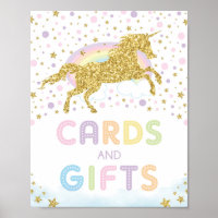 Magical Gold Unicorn /Cards & Gifts Birthday Party