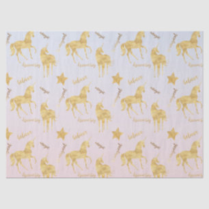 Magical Gold Unicorn Ombre Tissue Paper
