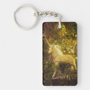 Magical Golden Unicorn Key Ring