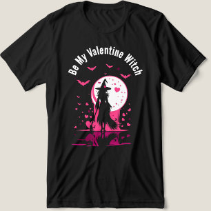 Magical Gothic pink hearts Be My Valentine Witch Tri-Blend Shirt