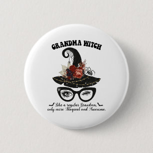 Magical Grandma Witch - Awesome Halloween Witchy G 6 Cm Round Badge