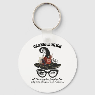 Magical Grandma Witch - Awesome Halloween Witchy G Key Ring