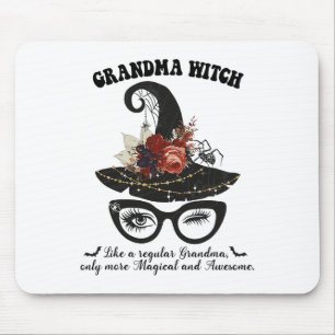 Magical Grandma Witch - Awesome Halloween Witchy G Mouse Pad