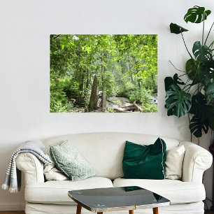 Magical Green Forest Scene. Poster