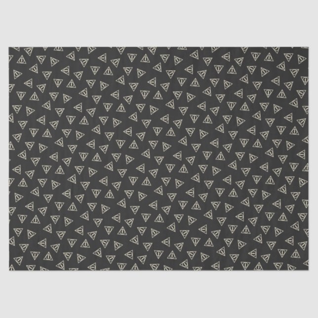 Magical Grey Yellow Triangle Circle Wand Symbol Tissue Paper (Front)