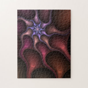 Magical Growth Modern Abstract Colorful Fractal Jigsaw Puzzle