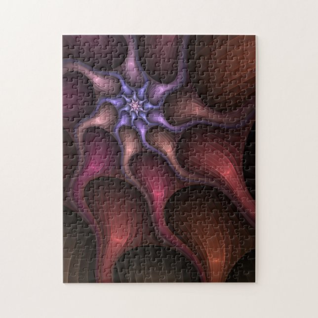 Magical Growth Modern Abstract Colourful Fractal Jigsaw Puzzle (Vertical)