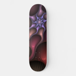 Magical Growth Modern Abstract Colourful Fractal Skateboard