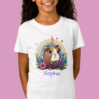 Magical Guinea Pig Unicorn, Personalised Name T-Shirt