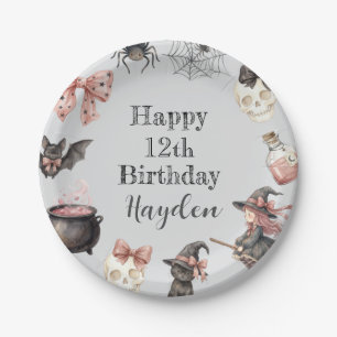 Magical Halloween Birthday Paper Plate