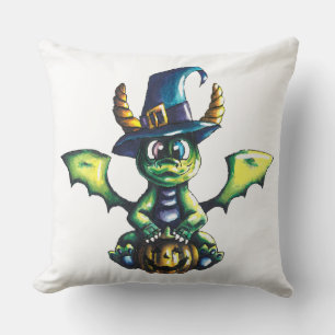 Magical Halloween Dragon Design Cushion