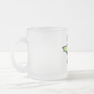 Magical Halloween Dragon Design Frosted Glass Coffee Mug
