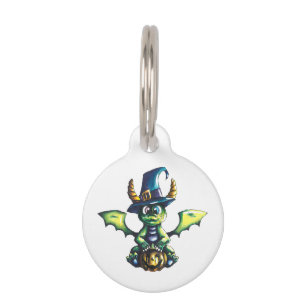 Magical Halloween Dragon Design Pet Tag
