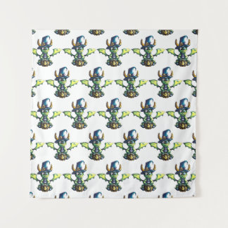 Magical Halloween Dragon Design Tapestry