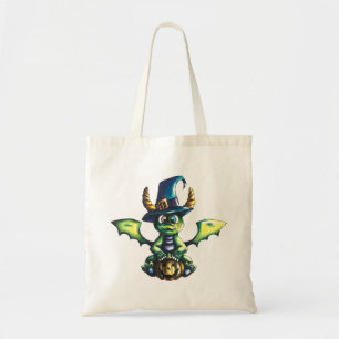 Magical Halloween Dragon Design Tote Bag
