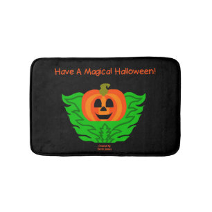 Magical Halloween Pumpkin Bath Mat