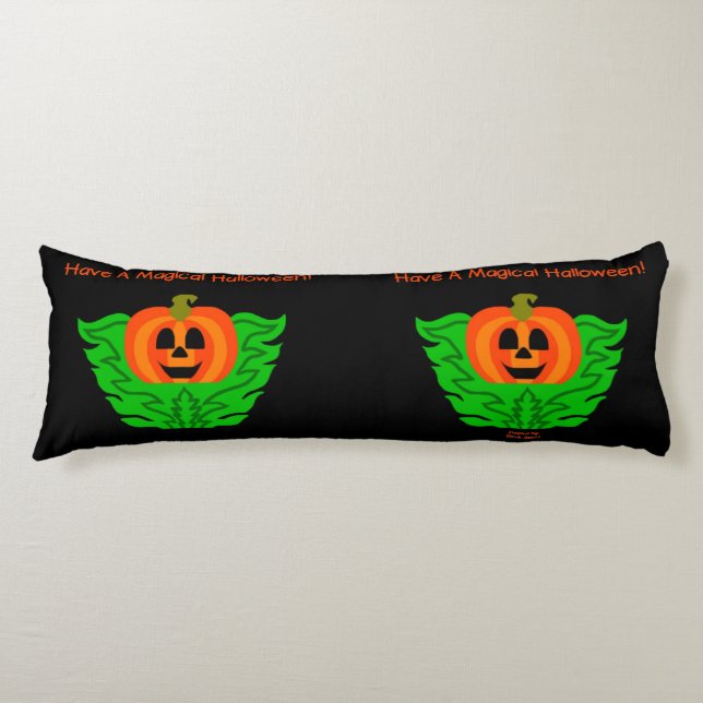 Magical Halloween Pumpkin Body Pillow (Front)