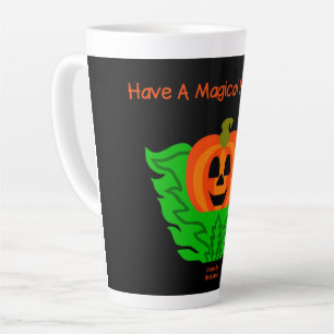 Magical Halloween Pumpkin Large Latte Mug