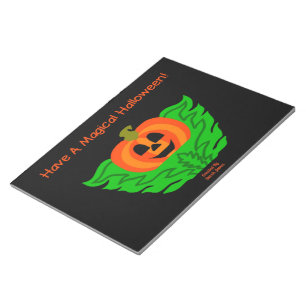 Magical Halloween Pumpkin Notepad 