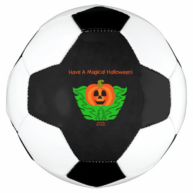 Magical Halloween Pumpkin Soccer Ball (Front)