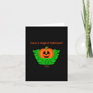 Magical Halloween Pumpkin Vertical Greeting Card