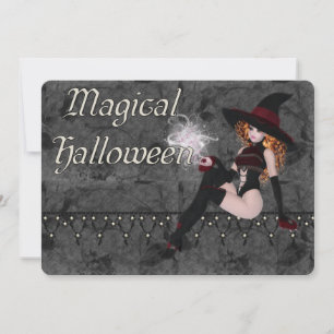 Magical Halloween Witch Party Invitation