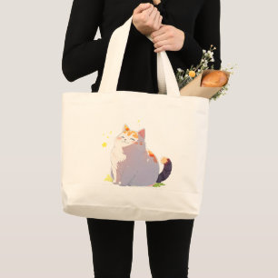 Magical Happy Plump Cat Tote Bag