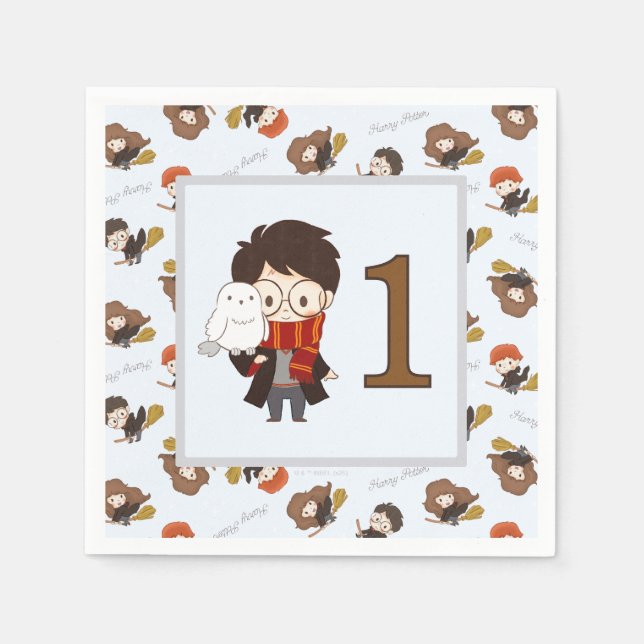 Magical HARRY POTTER™ and Hogwarts Birthday Napkin (Front)