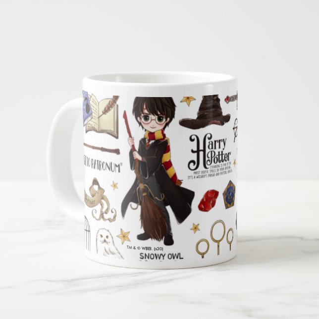 Magical HARRY POTTER™ Watercolor Large Coffee Mug (Front Left)