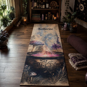 Magical Herbal Cauldron Botanical Name Yoga Mat