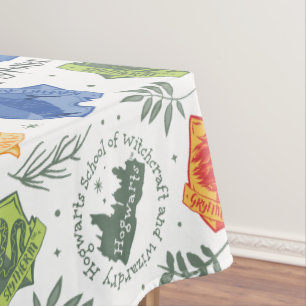 Magical Herbology HOGWARTS™ Houses Pattern Tablecloth