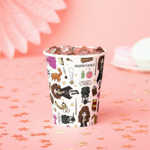 Magical Hermione Granger Watercolor Paper Cups