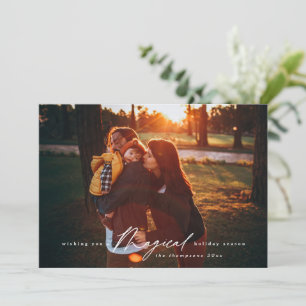 Magical Holiday Season Modern Full Photo Modern Card