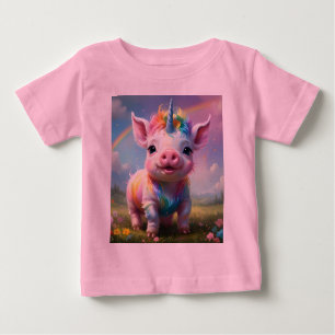 "Magical Hooves: The Rainbow Unicorn Pig" Baby T-Shirt