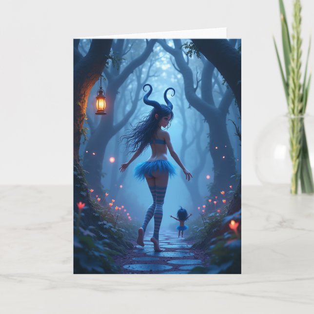 Magical Horned Birthday Card (Front)