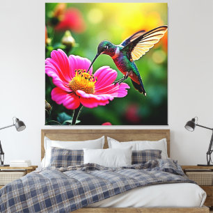 Magical Hummingbird Moments Design Canvas Print