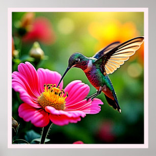 Magical Hummingbird Moments Design Poster